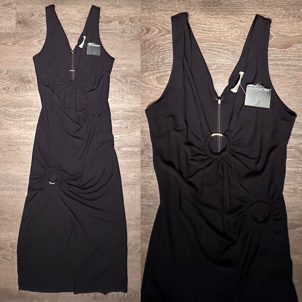 NICHOLAS
NICHOLAS MADDY
MIDI DRESS Black size 4 bodycon - Picture 10 of 10